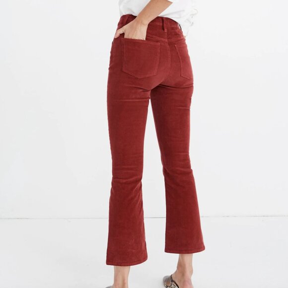 Madewell Cali Demi-Boot Jeans in Corduroy: Button-Front Edition Canterbury Red - Picture 3 of 8